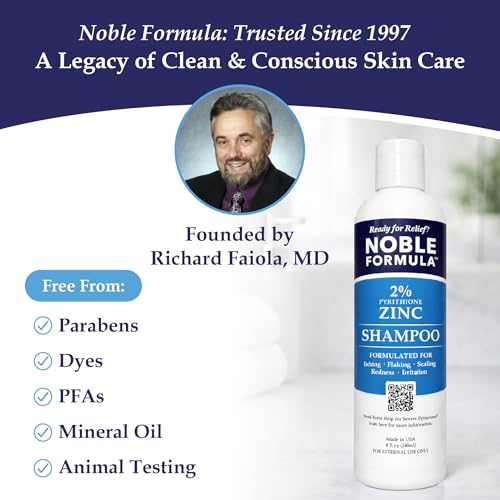 Noble Formula 2% Pyrithione Zinc Dandruff Shampoo, 8 oz – Scalp & Body Cleansing