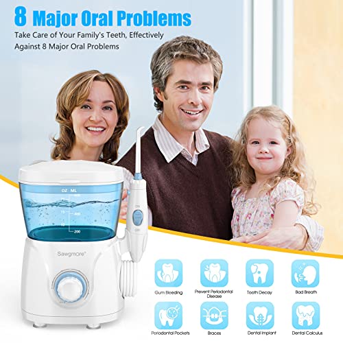 Water Dental Flosser for Teeth 600ML Electric Oral Irrigator - White