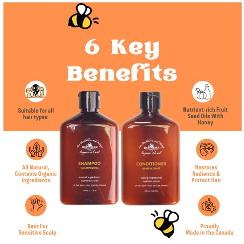 Sea Buckthorn and Honey Hair Shampoo - Nourishing Natural Hair Care 12 oz