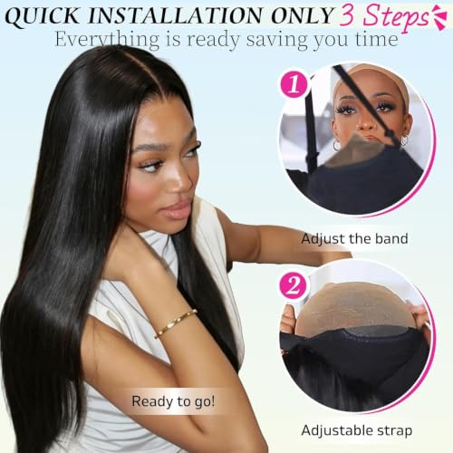 6x4 HD Lace Front Glueless Human Hair Wig Pre Plucked and Pre Cut
