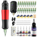 Complete Wireless Tattoo Practice Kit with Power Supply LCD Screen and Accessories