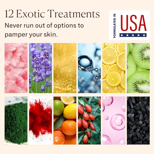 Multiflavor Hydrojelly Face Mask Set - 12 Pcs with Jade Roller & Spatula