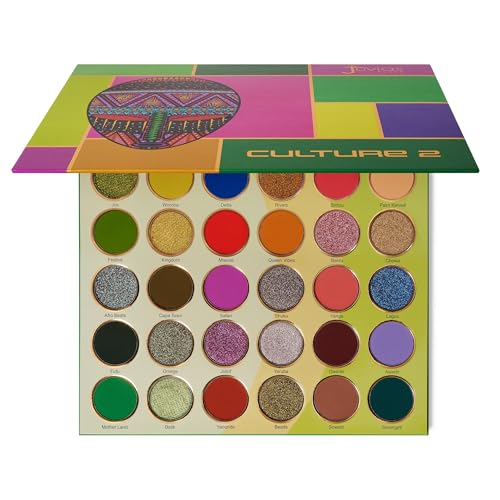 Juvia's Place Culture 2 - Eye Shadow Palette 30 Colors, Long Lasting High Pigment Rich Glitter Natural Smoky Tones Matte Brown Neutral & Shimmering Metallic Makeup Non Fading Beauty Rich Glam