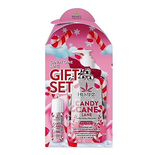 Hempz Holiday Gift Set with Lip Balm & Moisturizer - Candy Cane Lane 17.44 Fl Oz
