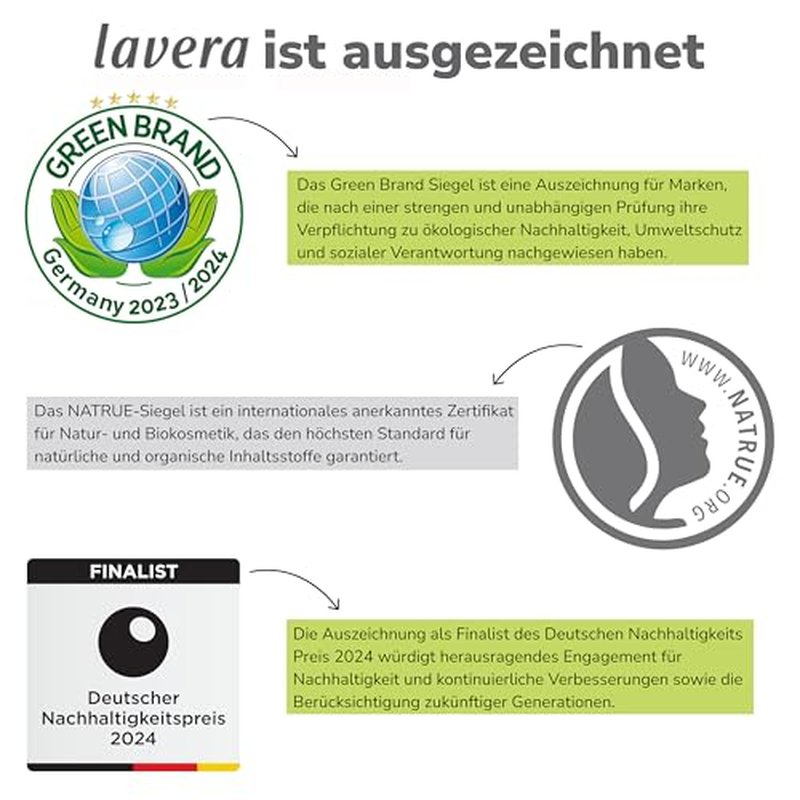 lavera Volume Mascara - Black - Voluminous Mascara with Shea Butter & Sunflower Oil for Lang Lasting Results - Eye Make Up - PETA Certified - Vegan - Made in Germany - Black - 0.3 Fl Oz