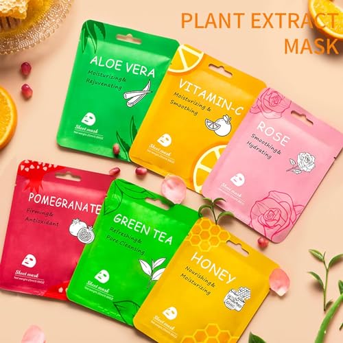 Orange Nourishing Face Mask Set - Hydrating Skin Care for Women & Teens