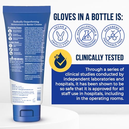 Gloves In A Bottle Shielding Lotion Tube 3.38 oz – TSA-Approved Travel Hand Cream 2-Pack