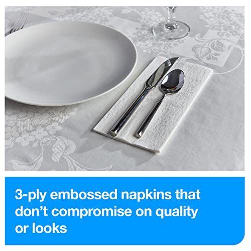 White 6 x 290 3-Ply Dinner Napkins - Extra Soft, Recycled, Eco-Friendly