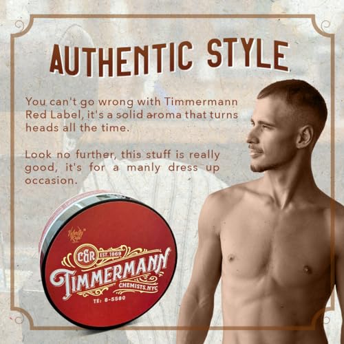 WhollyKaw Shaving Soap | Luxury Dense, Rich & Creamy Lather Tallow Wet Shave Puck Notes of Rum, Vanilla, Tobacco, Cinnamon, Woody, Powdery scent. | Grooming and Skincare for Men 4 oz - Timmermann Red