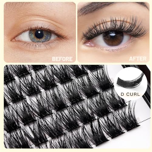 ¡æVAYATOR Lashes Mixed Kit/False Lashes Lash Bond & Seal Kit Multiple styles To Choose 8-20mm Mix D Curl/DD Curl Makeup Cluster Grafting Eyelashes Individual Extension (DD Curl-18mm)