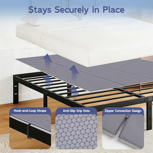 King Bunkie Board 76 x 80 in with Zipper-Connected Support - BlissBoard