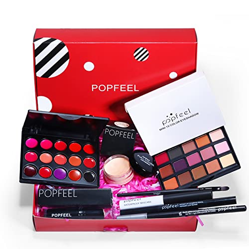 FantasyDay All in One Professional Makeup Kit for Women Girls Holiday Makeup Gift Sets Xmas Essential Bundle Include Eyeshadow Palette Lipstick Blush Concealer Eyeliner Mascara Brush Eyebrow Pencil