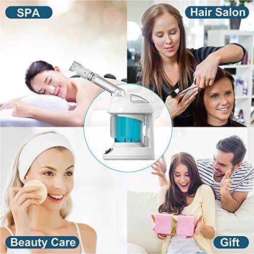 KINLITO Facial Steamer with 360° Arm – Nano Ionic Warm Mist, Ozone Spa