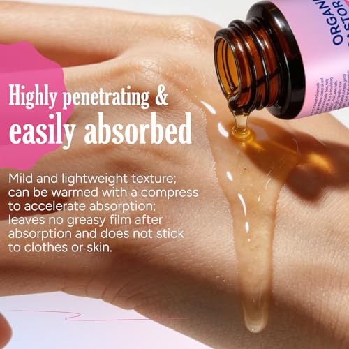 120ML Organic Castor Oil with Rose Quartz Roller - Pure Cold-Pressed Skin & Hair Nourishment