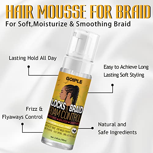 Strong Hold Braiding Gel & Edge Tamer Kit with Hair Oil - Pineapple 14pcs