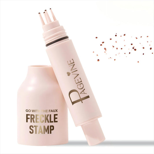 Dufuphae Freckle Stamp Pen, Upgrade Faux Freckle Stamp Pen, Fake Freckles Stain Marker Pencil Tool, Long Lasting Waterproof Freckles Makeup Tool for Natural Freckle Effects(02#Medium)