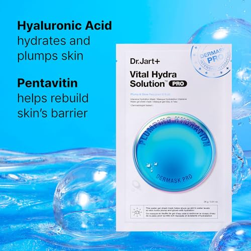 Dr.Jart+ Hydrating & Soothing Face Mask Set - 4 Korean Skin Care Masks, Hydrating & Calming, Sensitive Skin