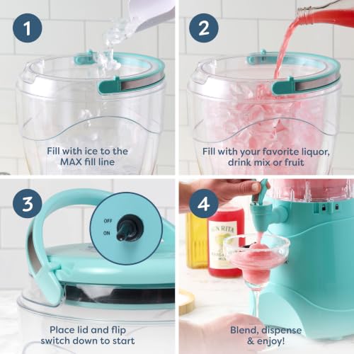 128-Ounce Frozen Drink Maker and Margarita Machine - Aqua, Easy to Clean, Double Insulated