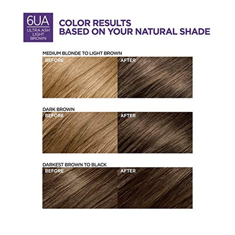 L¡¯Oreal Paris Cool Supreme Permanent Hair Color, Ash, Ultra Ash Light Brown 6UA