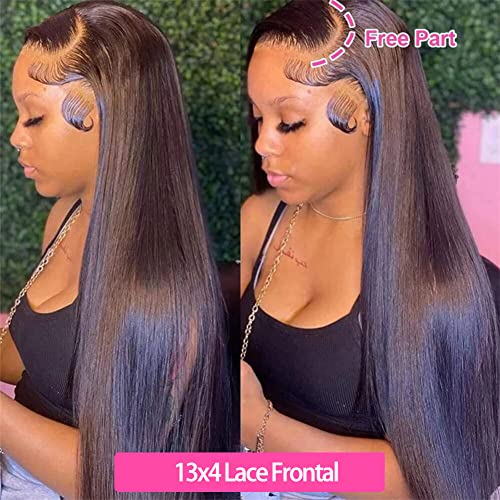 16 Inch Straight HD Lace Frontal Closure 13x4 Human Hair Brazilian Virgin Black