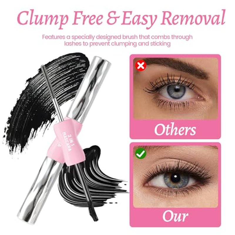 2PCS Under Eye Highlighter Stick with Brush, Waterproof & Smudge-Proof Under Eye Brightener Pencil, Highlighter Makeup Pen, Lying Silkworm Pencil Highlight & Contouring Stick (DC01-Beige)