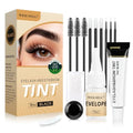 Eyelash & Eyebrow Color Kit, 2 in 1 Professional Lash & Brow Color Kit, Easy to Use with Natural Results, DIY Hair Coloring Eye Lash & Eye Brow Set for Beginner Salon Beauty 7ml (Black)