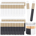 Funtery Lash Cleaning Brush Set with Storage Container - Black or White, 60 Pieces