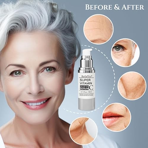 Super Vitamin C Serum for Women over 70, Rapid Anti Aging Cream, Face Lift Cream, Hydrates, Softens, Lifts and Firms, Fights Wrinkles, Advanced Super Serum C 3PCS. (90ml)