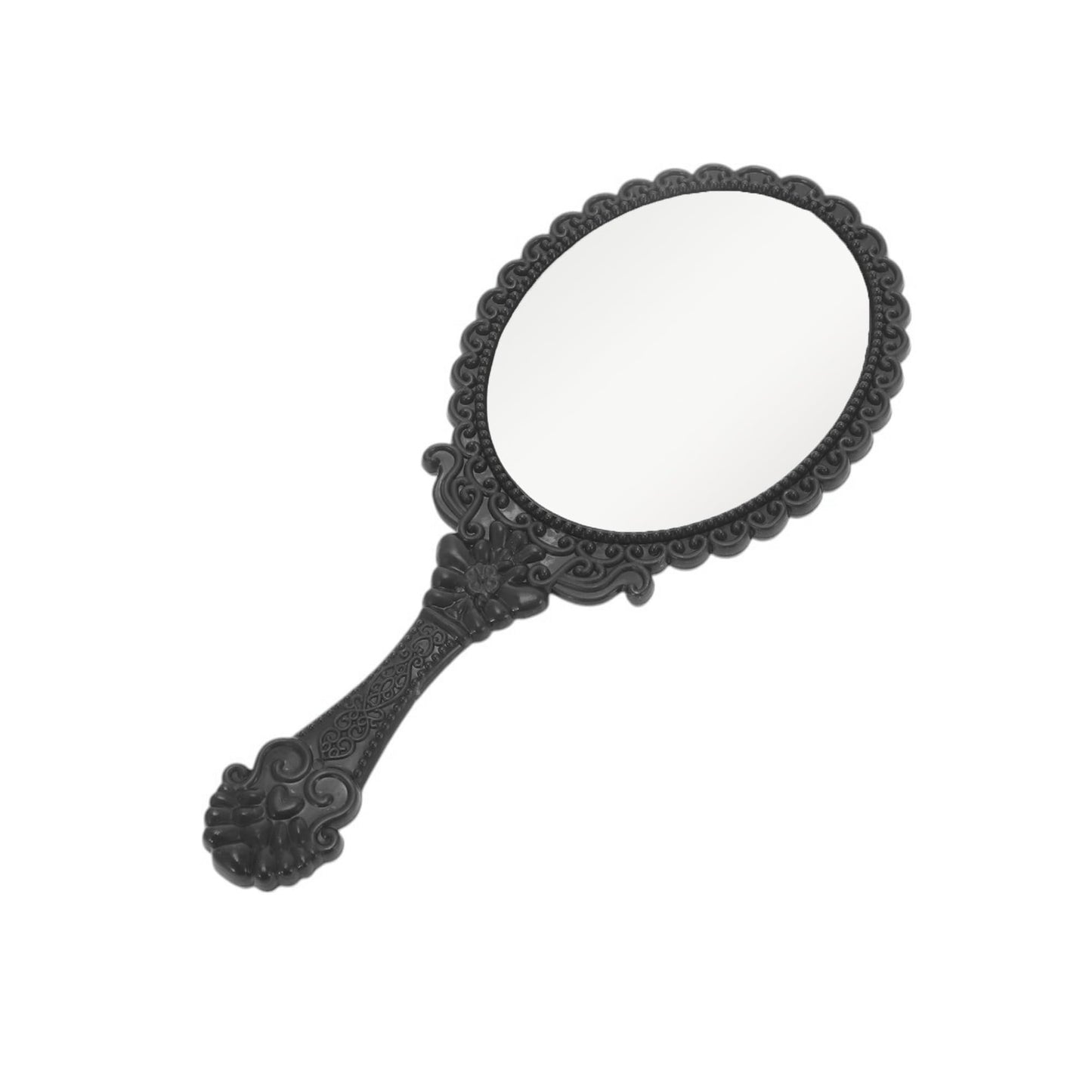 Delicate Handheld Mirror Black 2 Pcs