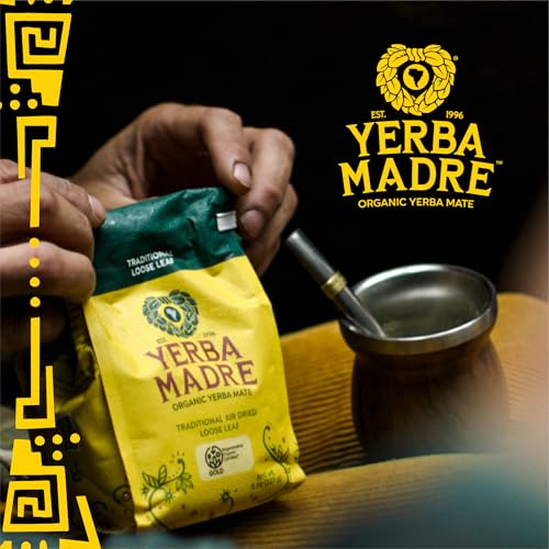Organic Loose Leaf Yerba Mate Tea - 8 Ounce Pack of 6 by Guayaki - Caffeine & Antioxidants