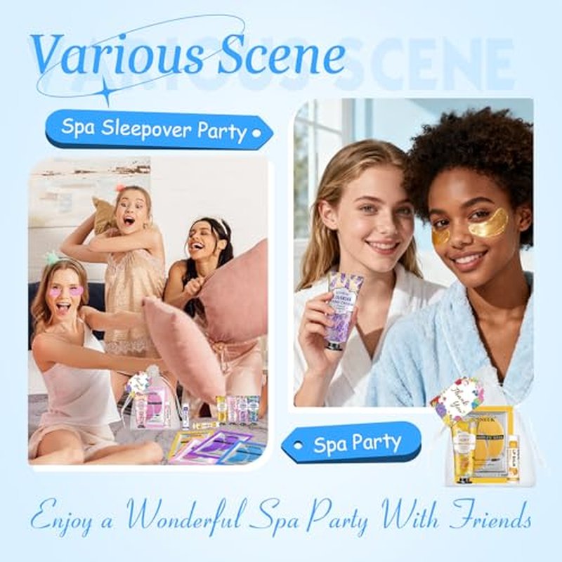 120 Pcs Spa Party Favors Set of Under Eye Patches, Bulk Hand Creams and Lip Balms Bulk, Perfect Bulk Gifts Kit for Women & Teen girls, Thank You Gift for Mom, Teacher Gifts, Sleepover Party Supplies