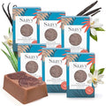 Saavy Naturals Bar soap Tahitian Vanilla Clean,Plant-Based Ingredients - Made In USA Sensitive Skin Sulfate Free Organic Bar Soap Creamy Lather Soap Gift Sets for Women, 5 Oz, 6 Pack