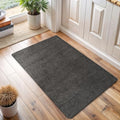 Lena Rug 2x3 Dark Gray Indoor Door Mat Ultra Plush Non Slip Washable Rug