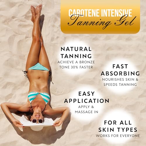 Carotene Tanning Gel ? Self Tanner for Indoor Tanning & Outdoor Tanning Gel ? Natura Looking Bronze Glow 100g / 3.53 fl oz