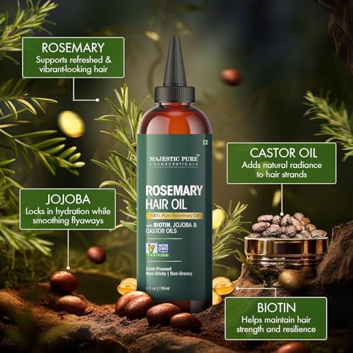 Rosemary Hair Oil with Biotin - Nourishing Hair Treatment 4 Fl Oz