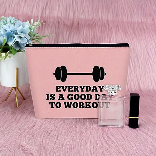 Weightlifting Fitness 3PCS Travel Cosmetic Pouch - Workout & Bodybuilding Gift for Women, Trainer, Sister, Friends - Inspirational Christmas & Birthday Gift for Her