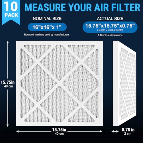 Mounto 10-Pack Pre-Filter Replacements for HEPA 500 Air Scrubber - Dust Capture & Filter Extension