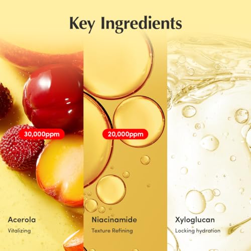 Vitamin Brightening Toner Pads with Niacinamide & Vitamin C-Peptide for Face & Body - 70 Pads