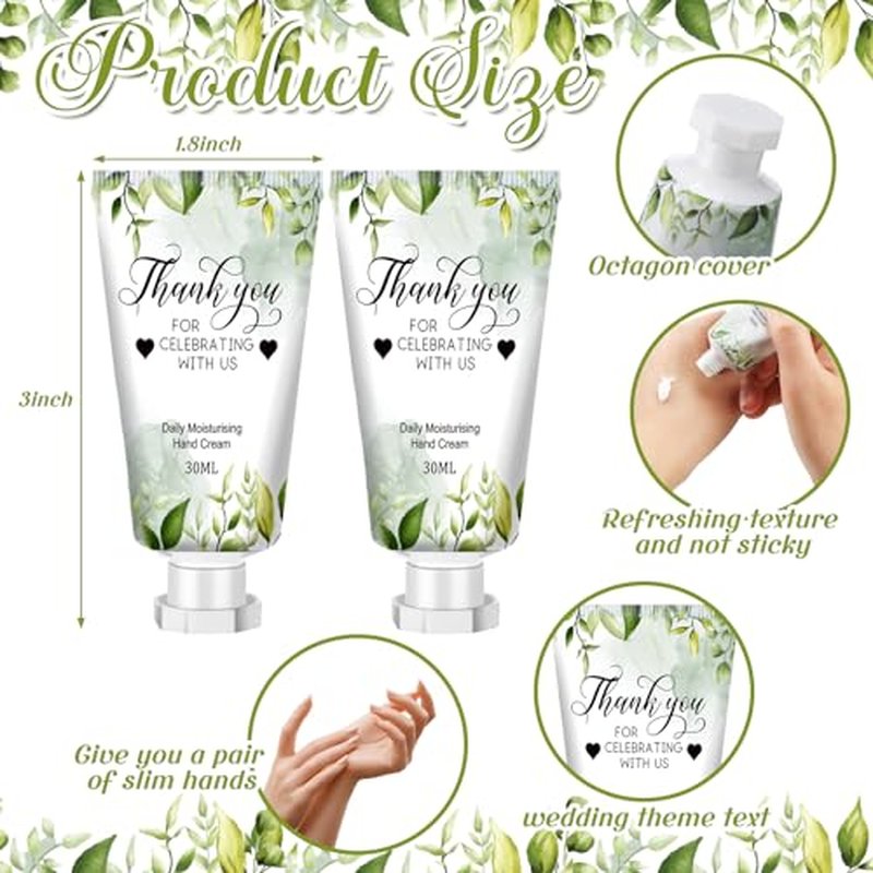 50 Pcs 1 oz/ 30 ml Wedding Hand Cream Bulk Travel Size Bridesmaid Gifts Thank You Hand Cream Body Lotion Gifts for Bridesmaid Souvenir Wedding Party Supplies Bridal Shower Favors
