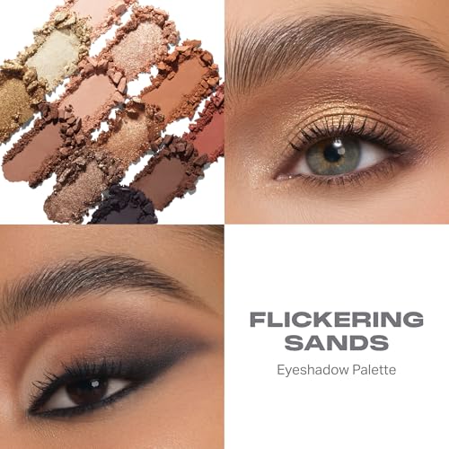 Morphe ChromaPlus 12-Pan Eyeshadow Palette - Flickering Sands Neutral & Metallic Shades