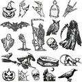Ooopsiun Luminous Halloween Temporary Tattoos for Kids - 80 Black Styles Glow in The Dark Halloween Tattoos Party Favors Decorations for Boys Gilrs