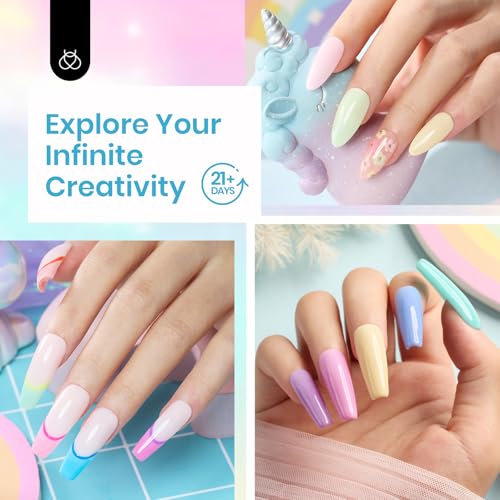 Beetles Dip Powder Nail Starter Kit 20 Colors - Multicolor Dreamy Town Variation