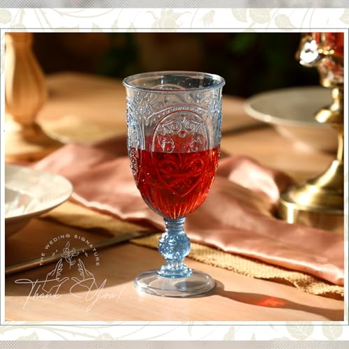 Blue Plastic Wine Goblets Set of 36 - 10oz Vintage Dinnerware - Variation of THIS listing