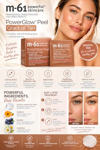 M-61 PowerGlow Peel 1 Count (Pack of 10) - Exfoliating Facial Peel for Radiant Skin