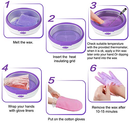 Ejiubas Purple Paraffin Wax Machine for Hands & Feet, Fast Heating, Large Capacity