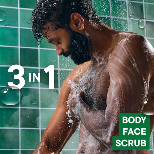 Irish Spring Men’s 3-in-1 Body Wash, Face & Exfoliating Bar, Sea Salt & Cedarwood, 3.7 oz (24 Pack)