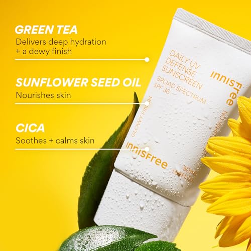 Innisfree Daily UV Defense SPF 36 ? Korean Face Sunscreen, Invisible Finish, Broad Spectrum, No White Cast, Lightweight, Hydrating, Available in Gift Sets