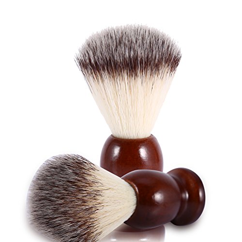 Professional Male Beard Shaving Brush Cleaning Nylon Hair & Wood Handle Barber Tool