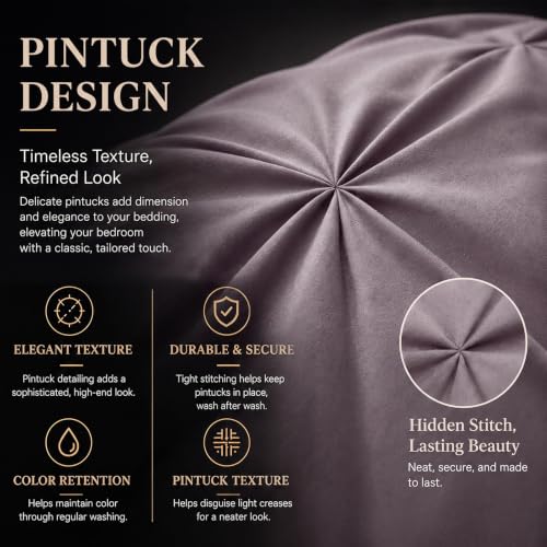 Oversized King Comforter Set Dusty Purple - 7 Piece Bed in a Bag