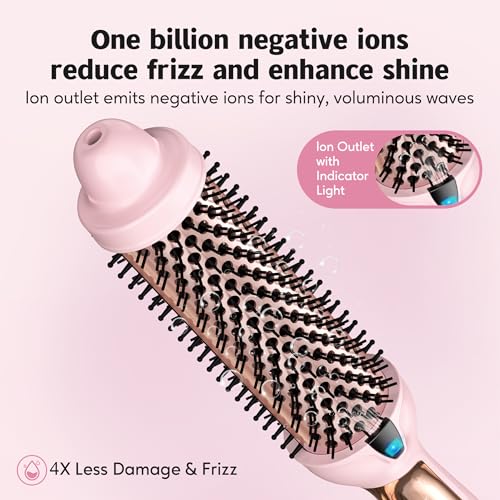 Long Barrel Thermal Curling Wand for Big Bouncy Curls - 1.5 Inch Hot Hair Brush